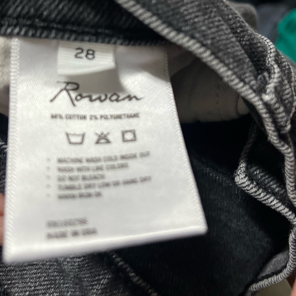 Women’s Rowan Button Fly Black Jeans 28 View 3